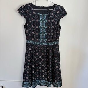 J Crew Silk Black and Blue Dress 4